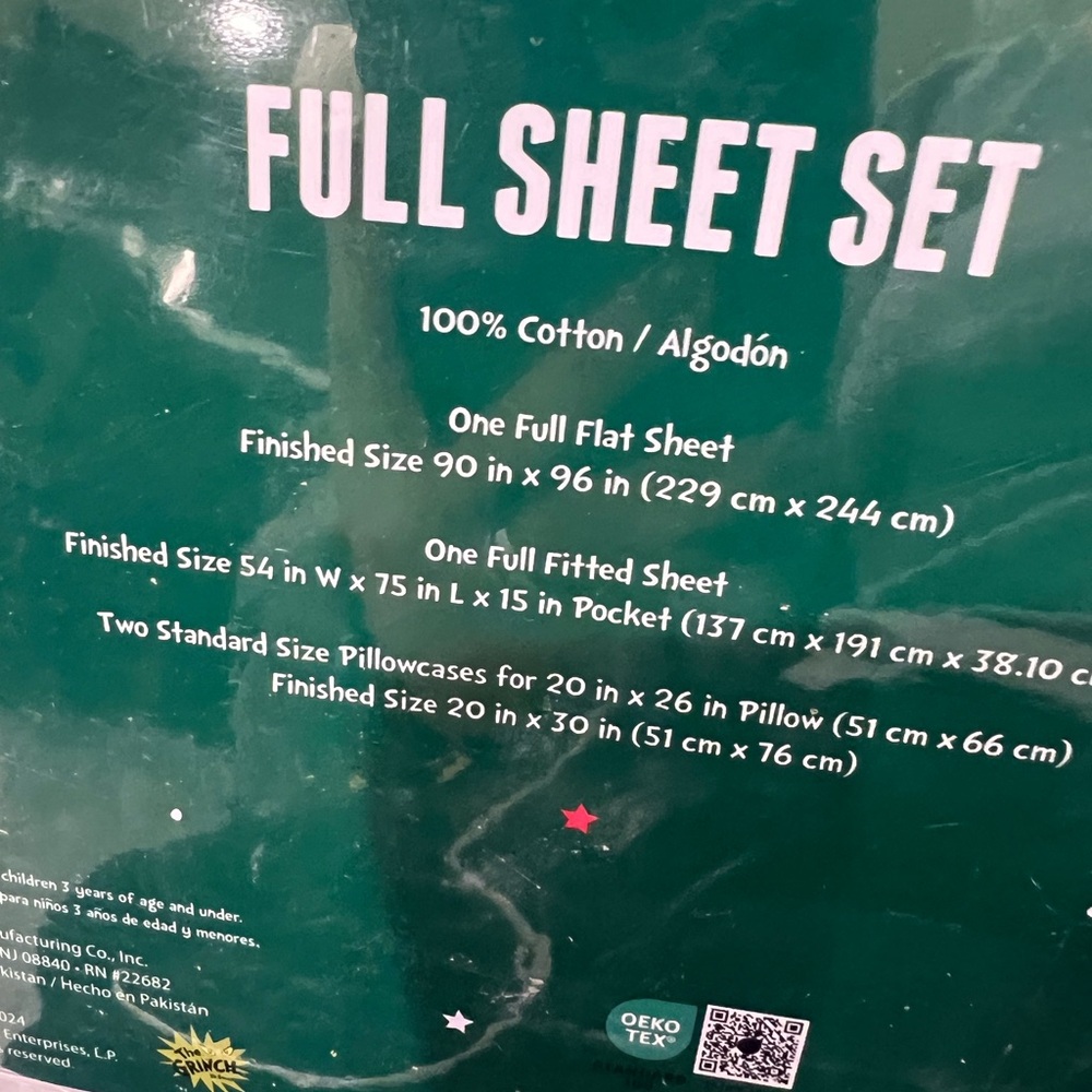 Dr. Seuss The Grinch Full Sheet Set Christmas Holiday - Picture 7 of 7
